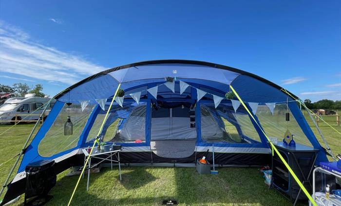 nicely dressed tent